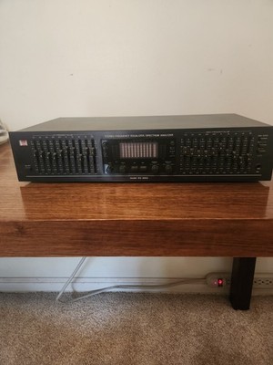 BSR EQ-3000 Stereo Frequency Graphic Equalizer Spectrum Analyzer - Black