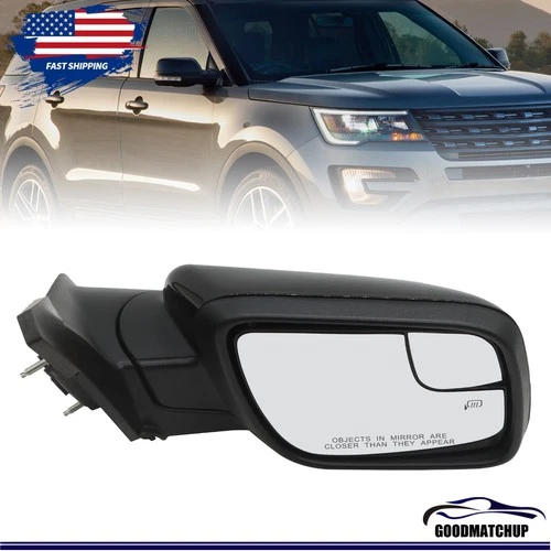 For 2016-2019 Ford Explorer Passenger Side Heated Mirror Puddle Spotter 7 Pin