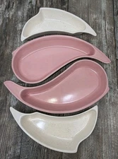 Santa Anita Ware MCM Pink Dishes & Cream Dishes Bowls Unique Vintage 4 Piece Set