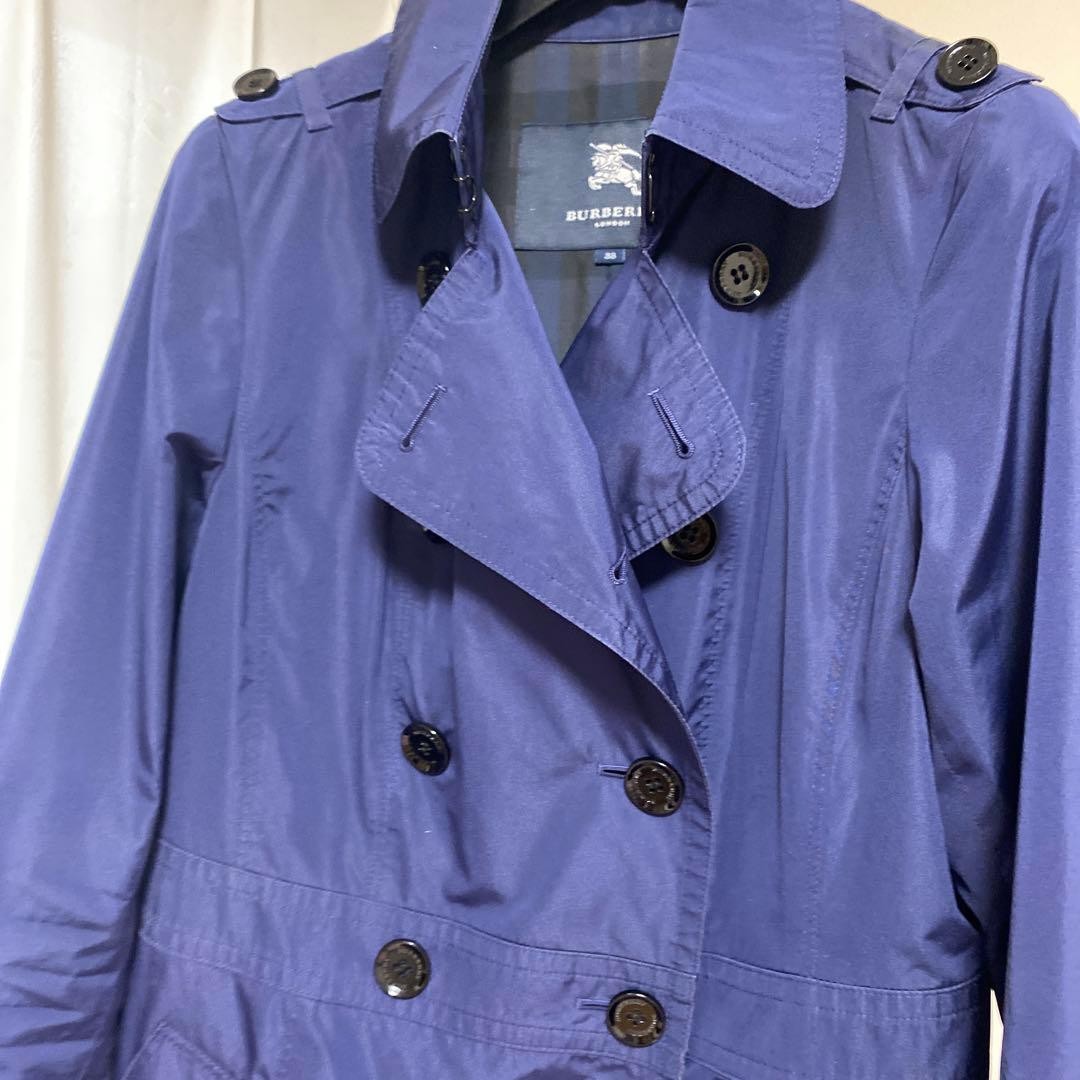 Burberry   Trench Coat Water Repellent Blue Cleaned thumbnail 4
