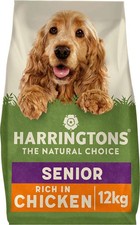 Harringtons Senior Complete Dry Dog Food Chicken & Rice 12Kg - Made with All Nat 2.71 per kilo