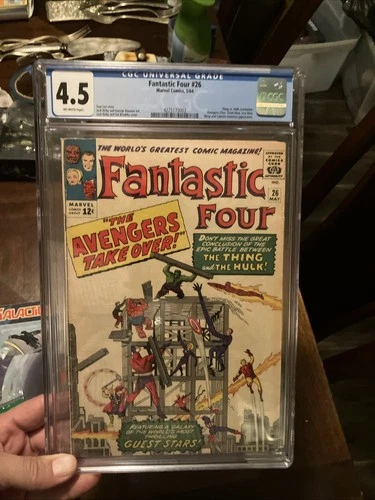 FANTASTIC FOUR # 26 MAY 1964 Avengers CGC Grade 4.5 Marvel Comics