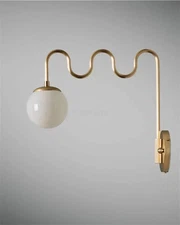 Handmade Mid Century Modern Brass Globe Wall Sconce Wall Lamp Stilnovo Light