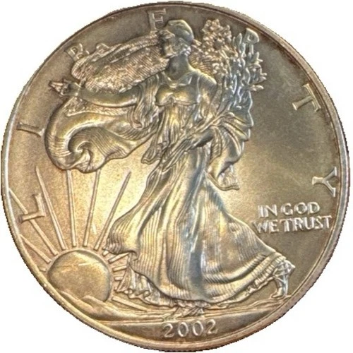 2002 Silver Eagle ✔ 1 oz  ✔ .999 Fine Silver ✔ Mint State+ + (MS++) Condition