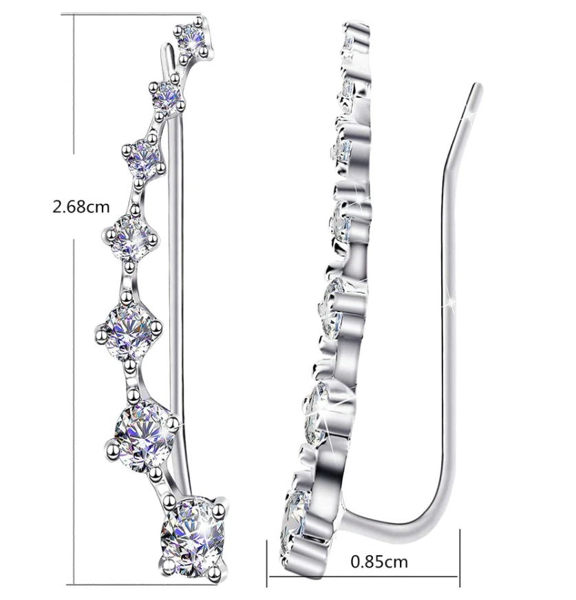 2pcs Rhinestone Decor Earrings – Sparkly Drop Style in Multicolour Glam - NEW - Image 2 of 4