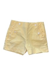 Janie and Jack Girls Size 3 Yellow Shorts with Adjustable Waist and Pockets