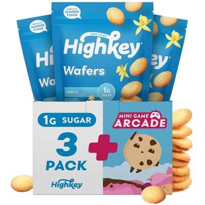 Highkey Gluten Free Vanilla Wafer Cookies - 3 Pack Low Carb Keto Snack