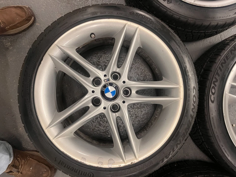 2006 - 2008 宝马 Z4M 4 件套原始设备制造商车轮带欧陆 conti 运动轮胎。  — 第 3/4 张图片