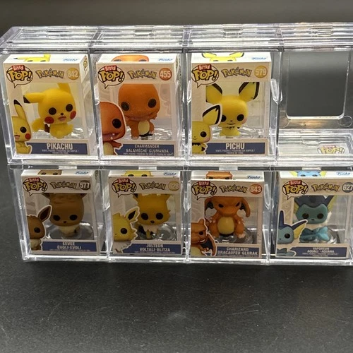 Funko POP! Bitty Pokemon, 7 Characters With Plastic Display Cases
