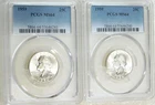 1959 P Washington Silver Quarter PCGS MS64 2 coins Just Graded New Holder V251H