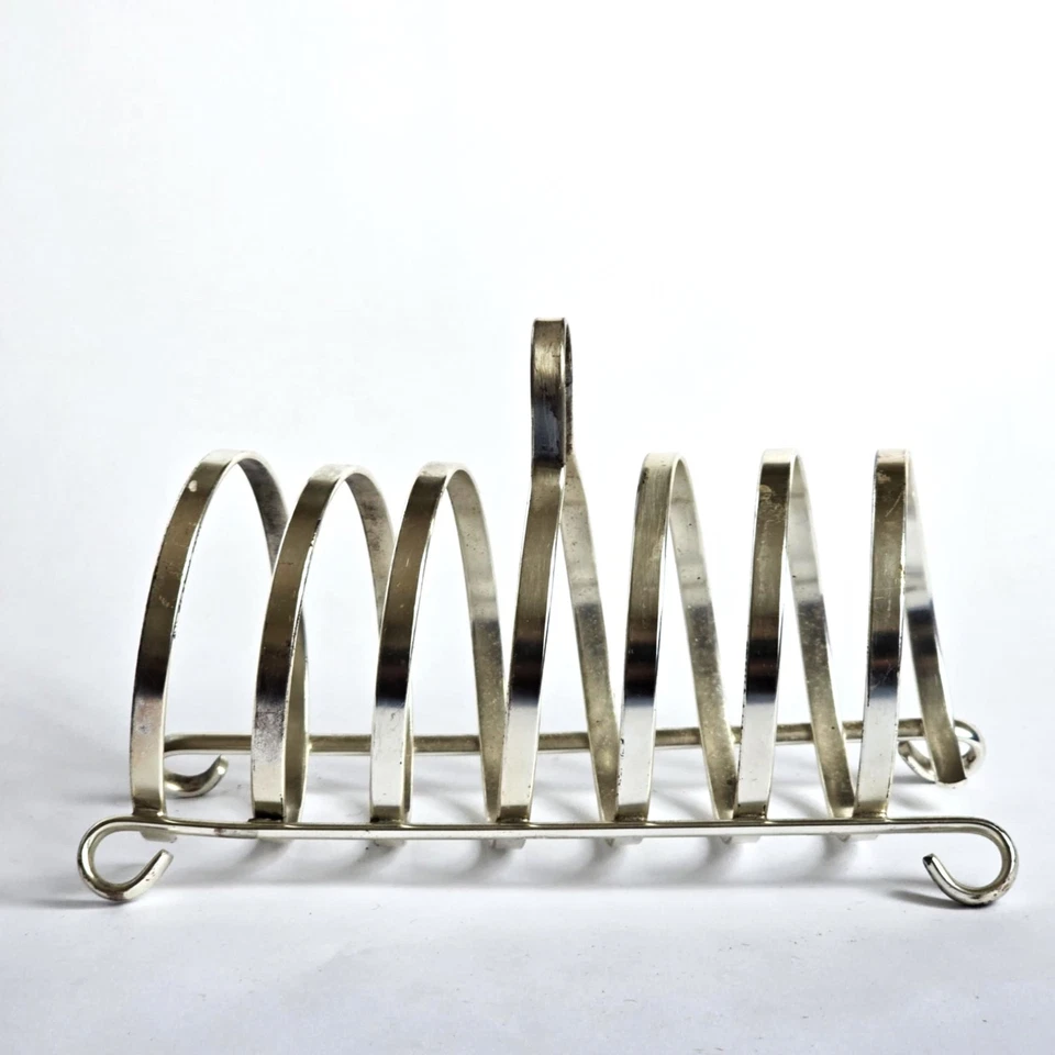 WMF Plato de Plata Estante para Tostadas Alemania Vajilla de Desayuno De Colección Foto 2 de 4