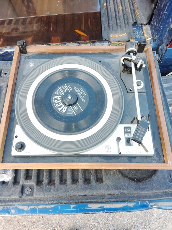 Vintage DUAL 1228 Turntable Record Player  With Dust Cover