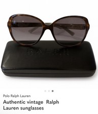Ralph Lauren Vintage Butterfly Oversized Sunglasses Tortoise Shell Brown Lens