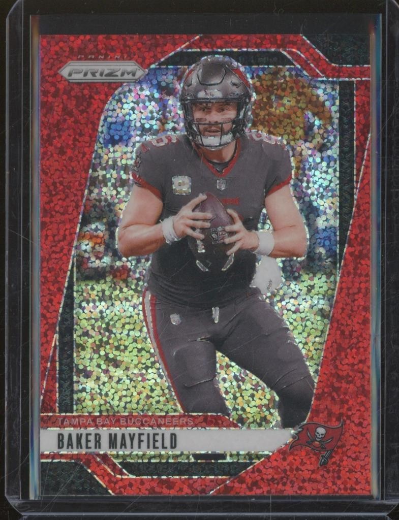 2024 Panini Prizm BAKER MAYFIELD #268 Red Sparkle Parallel SP Buccaneers WW12