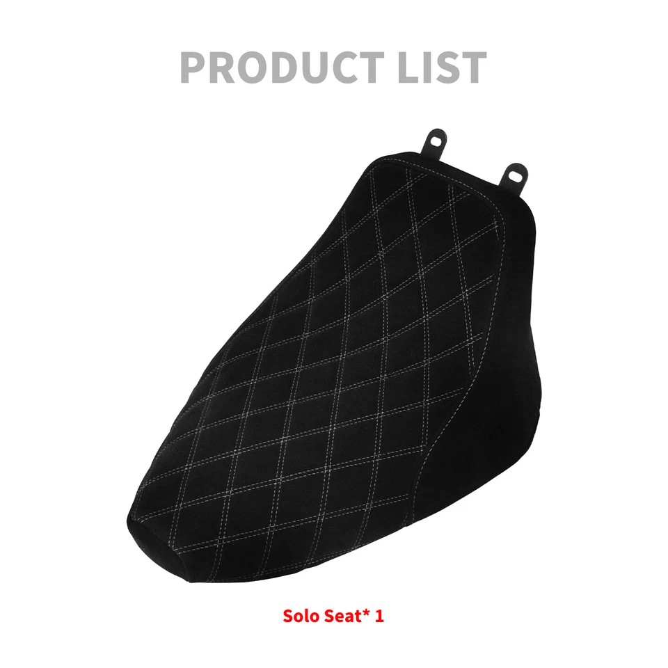 Asiento conductor solo costura blanca para Harley Deluxe Heritage Softail FLSTC 06-17 Foto 2 de 4