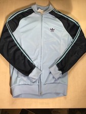 Adidas Originals ATP Track Jacket  Vintage 80s Tennis Sportswear Light Blue VTG
