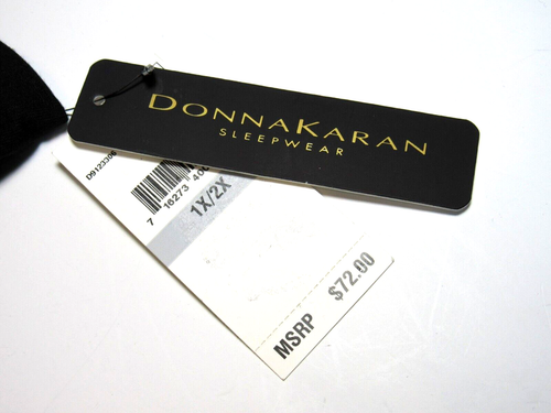 NWT Donna Karan Sleepwear Black Cowl Neck Soft Sleep Shirt Women's Size 1X/2X. - Picture 6 of 12