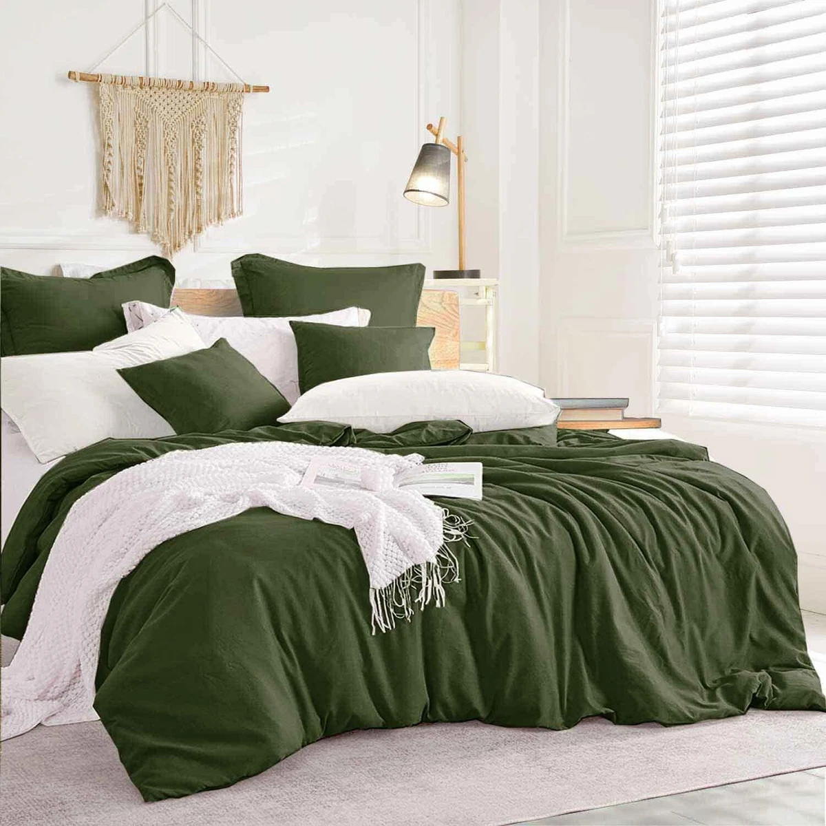 Dark green bed sale set