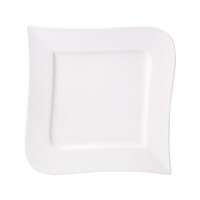 Speiseteller Porzellan Essteller Geschirr Teller Flachteller Quadratisch 28,5 Cm