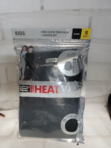 Conjunto de leggings 32 Degrees Heat para niños talla S (6/7) manga larga cuello redondo #H