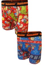 2 Pack Nickelodeon Rewind Holiday Performance Boxer Briefs Size M 32-34" - NEW