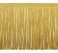 Chainette Fringe Trim 6 inch, Style CF06, Color C4Antique Gold Sold By The Yard 