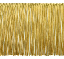 Chainette Fringe Trim 6 inch, Style CF06, Color C4Antique Gold[Sold By The Yard]