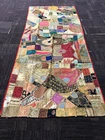 HUGE Antique Rajasthani Crazy Quilt Vtg Sari Cloth X-Large Wall Hanging UNIQUE