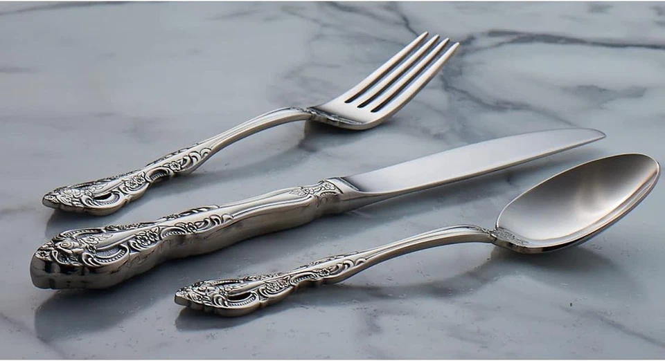 Tenedor de cena Michelangelo cubiertos finos, juego de 4, acero inoxidable 18/10, plateado Foto 2 de 2