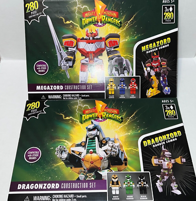 Mighty Morphin Power Rangers Megazord and Dragonzord Construction