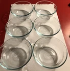 6 Pyrex 3 Ring Glass Custard Cups Ramekin 10 ounce bowls #464