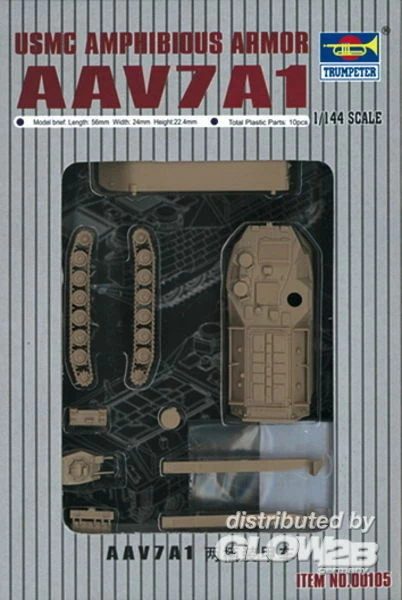 Trumpeter 00105 - 1:144 AAV7A1 Véhicule Amphibie - Neuf - Photo 1/1