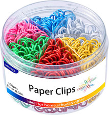 Colored Jumbo Paper Clips, 300pcs 2 Inch 50 mm Paper Clip Paperclips Colorful