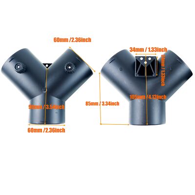 60MM 2 Valve Adjust Air Diesel Parking Heater Y Duct Splitter Pipe Connector CN