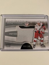 2011-12 Ultimate Collection Debut Threads Patches Justin Faulk #DT-JF 86/100