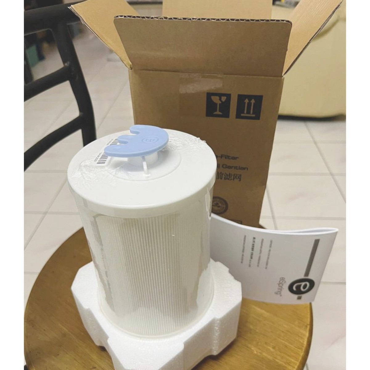 Cartuccia Filtro Acqua Per Espring – Ricambio Al Carbone Attivo, Filtrazione 0,2 μm, Capacità 5000 L, Bianco
