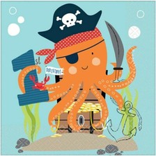 Pirate 1st Happy Birthday Luncheon Napkins 36 2 Ply Party Tableware Nautical