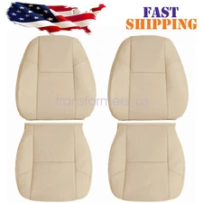 For 2009-2014 Cadillac Escalade Driver & Passenger Bottom & Top Seat Cover Tan