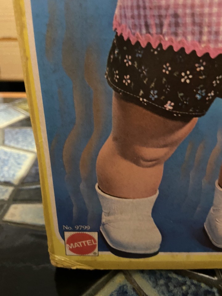 MATTEL 1976 Vintage BABY COME BACK doll + Original Box & Clothes