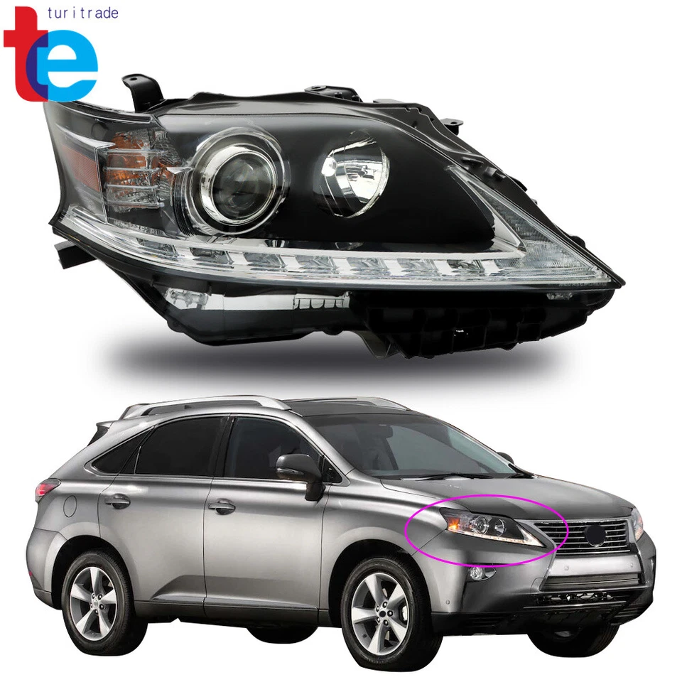 Faro de xenón LED DRL pasajero derecho para Lexus RX RX350 RX450H 2013-2015 Foto 2 de 4