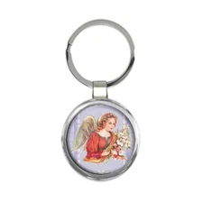 Classic Angel Red Garment : Gift Round Keychain