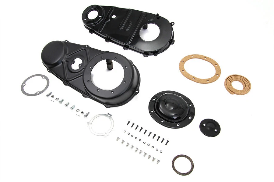 Black Primary Cover Kit for FL 1941-1954 EL 1941-1952 Harley Davidson - Изображение 2 из 4