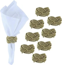 Gold Braided Rope Napkin Rings