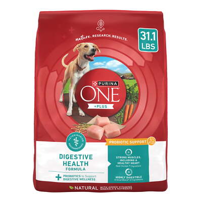 Plus Digestive Health Dry Dog Food for Adults, High Protein Chicken,31.1 lb Bag