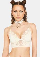Thistle and Spire Gold Eldridge Mesh Bralette L126322 Size Medium