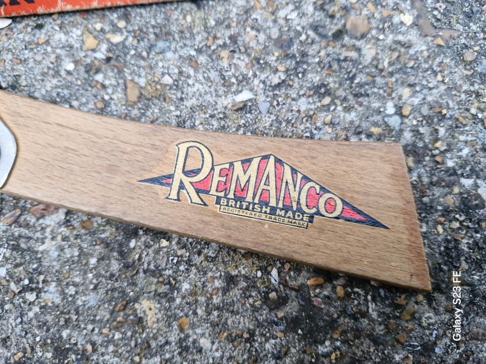 Vintage childrens Remanco Bandit Toy Cork Pop Gun antique made of steel