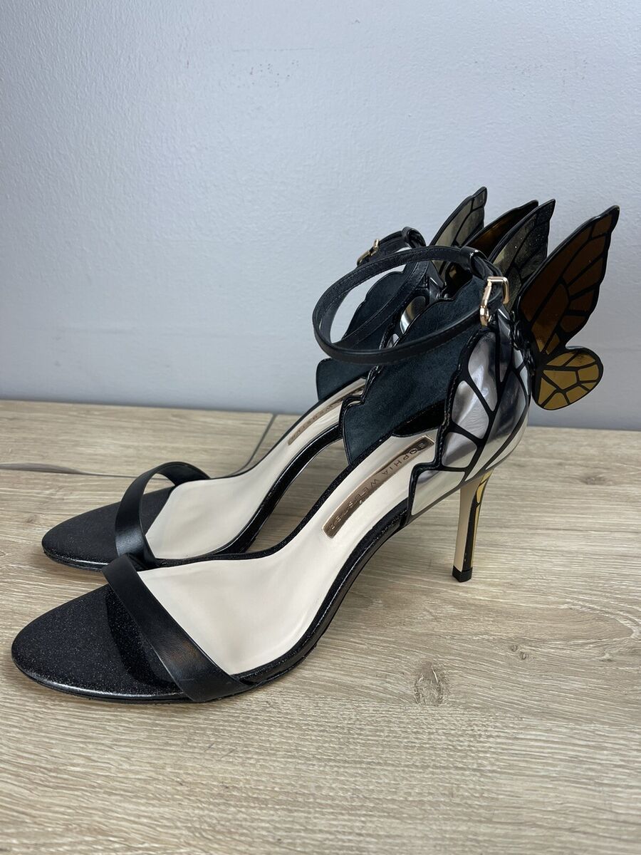 Sophia Webster Chiara Butterfly Black Gold Metallic D'Orsay Sophia Webster Chiara Butterfly Black Gold Metallic D'Orsay