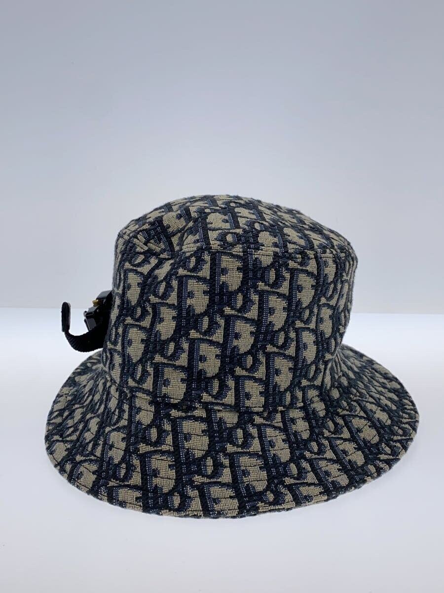 Christian Dior Hat Oblique Bucket with Roller M Silk Navy Christian Dior Hat Oblique Bucket with Roller M Silk Navy