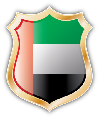 10cm Auto-Aufkleber Vereinigte Arabische Emirate Flagge Fahnenschild H414