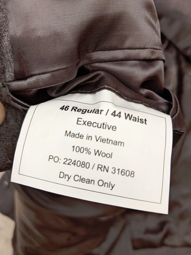 NWT JoS A Bank Men 46R Gray 100% Wool Blazer Jacket 2 Button - 第 9/16 張圖片